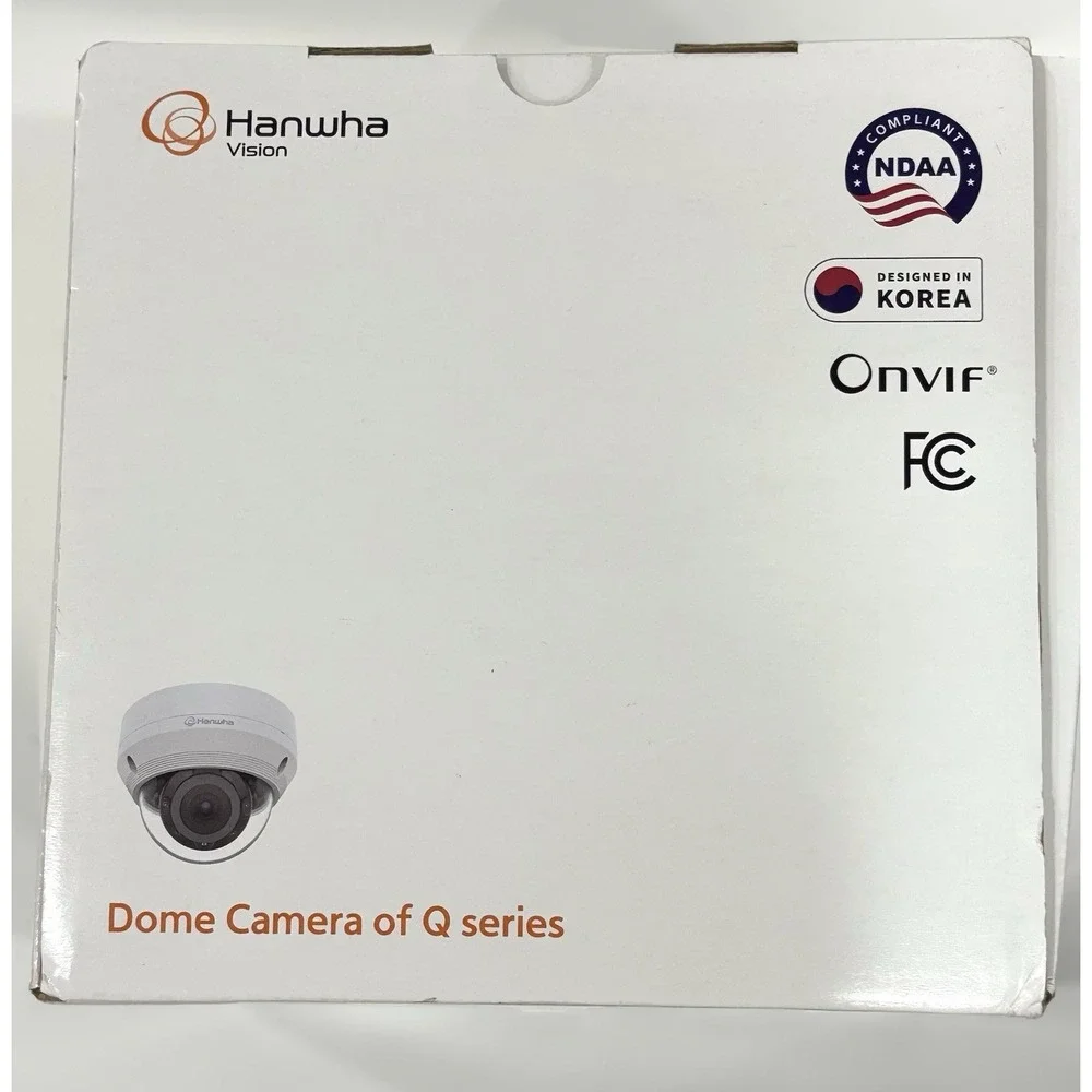 Hanwha Vision QNV-8080R 5MP PoE Network Dome Camera IP66 IK10 Open Box